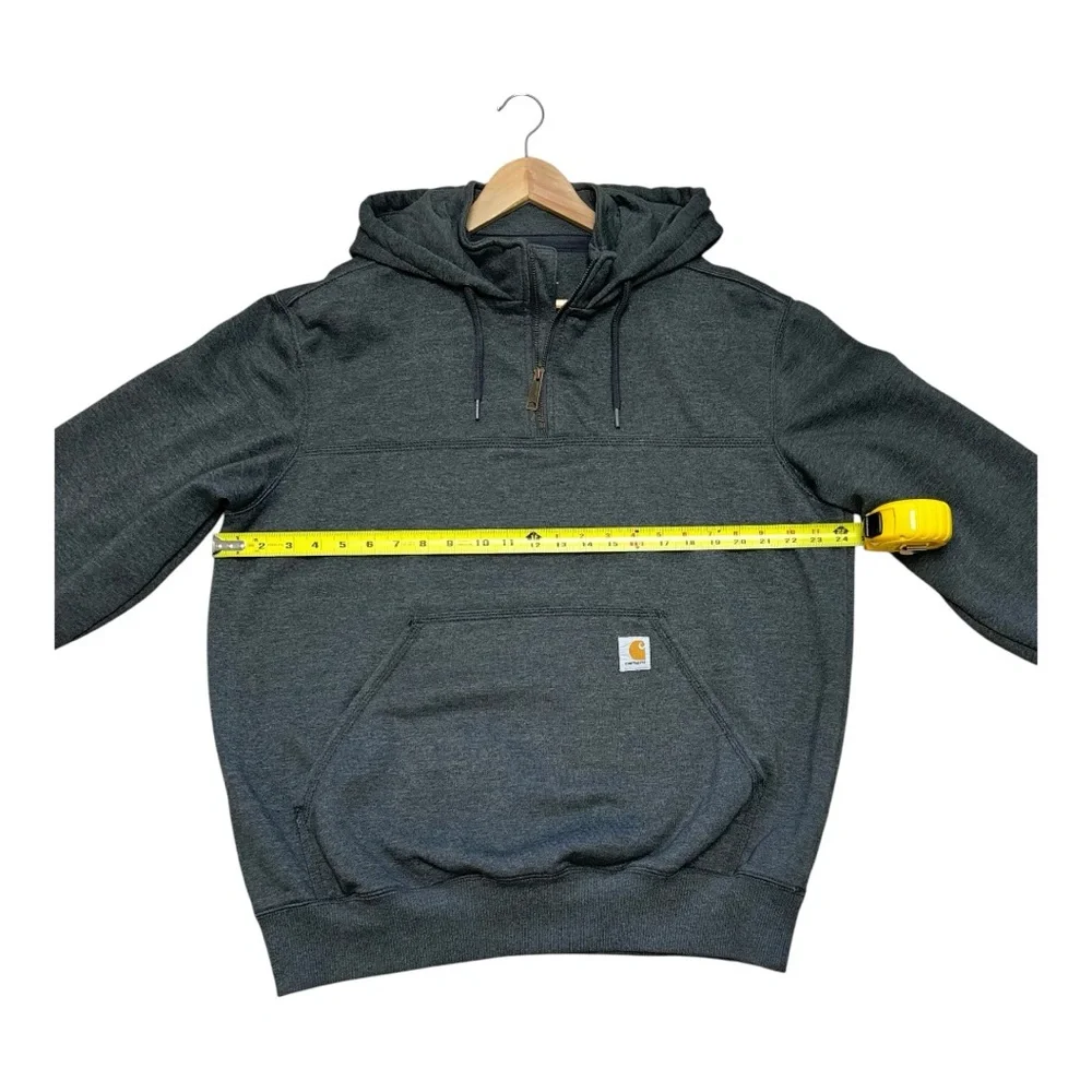 Carhartt Gray Men’s Rain Defender Quarter Zip Sweatshirt Size Large - Picture 2 of 8